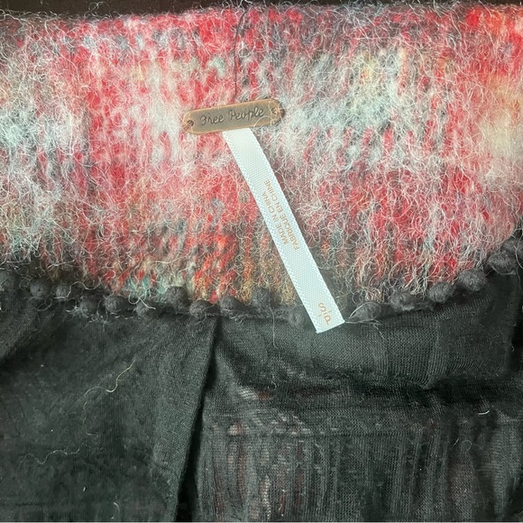 Free People Plaid Military Jacket Cropped Wool Blend Double Breasted, S - Picture 4 of 7